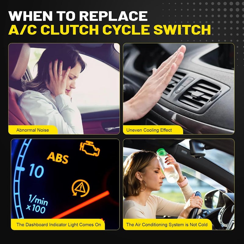 C-Tzu 15035084 A/C Clutch Cycle Switch Compatible with Chevy Silverado Tahoe Suburban Express, GMC Safari Savana Yukon, Air Conditioner Pressure Sensor Switch Replace 1132749, 15144494 - Image 4